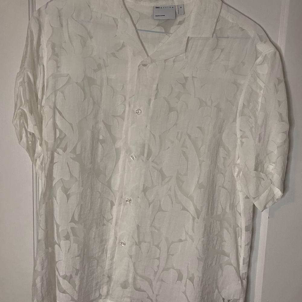 Asos sheer floral shirt